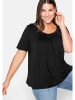 sheego Shirt in schwarz