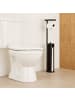 relaxdays Toilettenpapierhalter in Schwarz - (B)22 x (H)91 x (T)14 cm