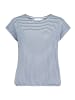BETTY & CO Casual-Shirt mit Gummizug in Dunkelblau/Weiß