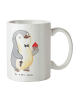 Mr. & Mrs. Panda Kaffeetasse Immobilienkaufmann Herz ohne Spruch in Weiß