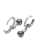 faina Earrings in Silver Black