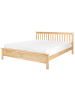 Beliani Doppelbett MAYENNE in Braun - (W) 189 x (H) 88 x (L) 208 cm