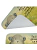 Mr. & Mrs. Panda Badeteppich Chinchilla Blume Design mit Spruch in Weiß