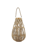 Beliani Laterne TONGA in Braun - (W) 34 x (H) 56 x (L) 34 cm