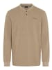 Bruno Banani Henleyshirt in braun meliert