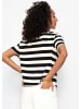 SASSYCLASSY T-Shirt mit Blockstreifen in Schwarz