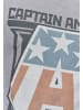 Recovered T-Shirt Marvel Captain America Badge in Grau