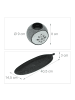 relaxdays Teelichthalter in Grau/ Schwarz - (B)40,5 x (H)10 x (T)14,5 cm