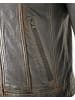 redpoint Lederjacke Kapuze Lammnappa in Schwarz-Orange