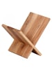 KADIMA DESIGN Zeitungsständer aus Massivholz: X-Form, Sheeshamholz, pflegeleicht in Beige