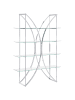 Beliani Bücherregal HOLLOW in Silber - (W) 120 x (H) 175 x (L) 34 cm