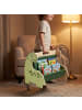 relaxdays Bücherregal Kinder "Dino" in Grün/ Natur - (B)44 x (H)34 x (T)31 cm