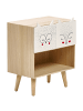 Beliani Nachttisch RUPERT in Braun/Weiß - (W) 40 x (H) 46 x (L) 25 cm