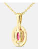 Diamant L'éternel Kette mit Anhänger, mit Rubin, 375 Gelbgold