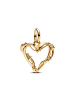 Pandora 14k gelbvergoldete Metalllegierung Herz Draht Charm