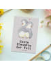 Mr. & Mrs. Panda Postkarte Pinguin Beste Freundin der Welt mit S... in Grau Pastell