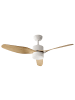Beliani Deckenventilator mit Licht ANDERSON in Braun/Weiß - (W) 90 x (H) 39 x (L) 90 cm
