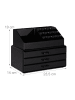 relaxdays 2x Makeup-Organizer in Schwarz