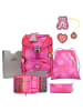 DerDieDas ErgoFlex Light - Schulranzen Set 5tlg. 800g (Neon Crazy) in Roses