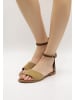 IZIA Damen Ledersandalen in Gelb