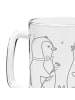 Mr. & Mrs. Panda Gravur Bierkrug Pinguin Pärchen ohne Spruch in Transparent
