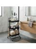 relaxdays Rollwagen in Schwarz - (B)43 x (H)87 x (T)38 cm