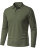 normani Herren Langarm Poloshirt Lyroe in Oliv