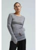 Seamless Basic T-shirt Woolen Jade in Grey Melange