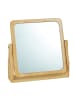 relaxdays Kosmetikspiegel in Natur - (B)26,5 x (H)27 x (T)7 cm