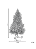 Beliani 2-tlg Weihnachtsbaum TATLOW in Grün/Weiß