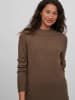 Vila Langarm Midi Strickkleid Loose Fit Pullover Dress VIRIL in Braun-3