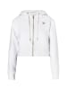 myMo Damen Zip Hoodie Cropped in Weiss