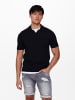 Only&Sons Einfarbiges Polo Hemd aus Baumwolle Kurzarm Shirt ONSACE in Dunkelblau