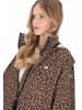 Schmuddelwedda Women Coat in dark beige black leo