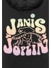 F4NT4STIC Long Cut T-Shirt PLUS SIZE Janis Joplin Pastel Logo in schwarz