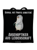 Mr. & Mrs. Panda Jutebeutel Augenoptiker Leidenschaft mit Spruch in Schwarz