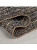KADIMA DESIGN Jute-Teppich Handgewebt WEAVER 24% Wolle Naturfaser Boho Wohnzimmer in Grau
