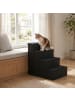 relaxdays Hundetreppe in Schwarz - (B)40 x (H)65 x (T)70 cm