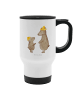 Mr. & Mrs. Panda Kaffeebecher Bären mit Hut ohne Spruch in Weiß