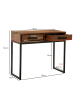 FineBuy Konsolentisch "FB58260" in Braun /