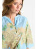 Rich & Royal Bluse in hellblau gelb