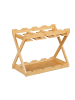 relaxdays Weinregal in Natur - (B)45 x (H)35 x (T)23 cm