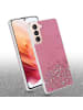 cadorabo Hülle für Samsung Galaxy S21 5G Glitter in Rosa mit Glitter