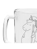 Mr. & Mrs. Panda Bierglas Einhorn  ohne Spruch in Transparent