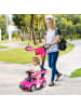 COSTWAY 3-in-1 Rutschfahrzeug mit Schiebegriff in Rosa