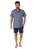 NORMANN kurzarm Schlafanzug Shorty Pyjama - 78254 in marine