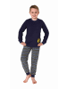 NORMANN Frottee langarm Schlafanzug Pyjama Bündchen und Skaterboard - 77100 in gelb