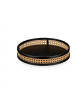 relaxdays Dekotablett in Schwarz/ Natur - (H)5,5 x (D)30 cm
