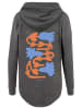 F4NT4STIC Oversized Hoodie Blumen Muster in charcoal