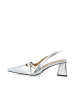 Bianco Slingbacks in Silver